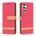 Per Samsung Galaxy S23 FE 5G Custodia per telefono in pelle color block Denim Texture (rosso) Per Samsung Galaxy S23 FE 5G Custodia per telefono in pelle color block Denim Texture (rosso)