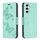 Per Samsung Galaxy S23 FE 5G Custodia in pelle con motivo a due farfalle in rilievo (verde) Per Samsung Galaxy S23 FE 5G Custodia in pelle con motivo a due farfalle in rilievo (verde)