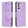 Per Samsung Galaxy S23 FE 5G Custodia in pelle con motivo a due farfalle in rilievo (viola) Per Samsung Galaxy S23 FE 5G Custodia in pelle con motivo a due farfalle in rilievo (viola)