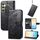 Custodia in pelle goffrata per Samsung Galaxy S23 FE 5G Butterfly Love Flower (nera) Custodia in pelle goffrata per Samsung Galaxy S23 FE 5G Butterfly Love Flower (nera)