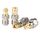 Adattatore connettore coassiale RF 4 in 1 da F a SMA