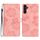 Per Samsung Galaxy S23 FE 5G Custodia in pelle con motivo floreale in rilievo (rosa) Per Samsung Galaxy S23 FE 5G Custodia in pelle con motivo floreale in rilievo (rosa)