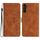 Per Samsung Galaxy S23 FE 5G Custodia in pelle goffrata con sette farfalle (marrone) Per Samsung Galaxy S23 FE 5G Custodia in pelle goffrata con sette farfalle (marrone)