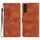 Per Samsung Galaxy S23 FE 5G Custodia per cellulare in pelle con motivo a farfalla fiore (marrone) Per Samsung Galaxy S23 FE 5G Custodia per cellulare in pelle con motivo a farfalla fiore (marrone)