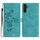 Per Samsung Galaxy S23 FE 5G Custodia per telefono in pelle con motivo a farfalla con fiore (cielo blu) Per Samsung Galaxy S23 FE 5G Custodia per telefono in pelle con motivo a farfalla con fiore (cielo blu)