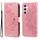 Per Samsung Galaxy S23 FE 5G Custodia per telefono in pelle goffrata con fiori a 7 petali (oro rosa) Per Samsung Galaxy S23 FE 5G Custodia per telefono in pelle goffrata con fiori a 7 petali (oro rosa)
