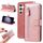 Per Samsung Galaxy S23 FE 5G Custodia per telefono in pelle con cerniera texture vitello moda (oro rosa) Per Samsung Galaxy S23 FE 5G Custodia per telefono in pelle con cerniera texture vitello moda (oro rosa)
