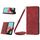 Per Samsung Galaxy S23 FE 5G Custodia in pelle con motivo a strisce Skin Feel con cordino (rosso) Per Samsung Galaxy S23 FE 5G Custodia in pelle con motivo a strisce Skin Feel con cordino (rosso)