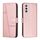 Per Samsung Galaxy S23 FE 5G Custodia in pelle con fibbia in vitello con cuciture (oro rosa) Per Samsung Galaxy S23 FE 5G Custodia in pelle con fibbia in vitello con cuciture (oro rosa)
