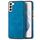 Per Samsung Galaxy S22 + 5G Custodia per telefono antiurto in TPU galvanico effetto pelle (blu) Per Samsung Galaxy S22 + 5G Custodia per telefono antiurto in TPU galvanico effetto pelle (blu)
