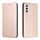 Per Samsung Galaxy S23 FE 5G Custodia in pelle con supporto a vibrazione in fibra di carbonio (oro rosa) Per Samsung Galaxy S23 FE 5G Custodia in pelle con supporto a vibrazione in fibra di carbonio (oro rosa)