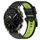 Per Garmin MARQ Athlete Gen 2 22mm Cinturino sportivo in silicone bicolore (nero + verde lime) Per Garmin MARQ Athlete Gen 2 22mm Cinturino sportivo in silicone bicolore (nero + verde lime)