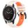 Per Garmin Fenix 6 GPS 22mm Cinturino sportivo in silicone bicolore (Starlight + Orange) Per Garmin Fenix 6 GPS 22mm Cinturino sportivo in silicone bicolore (Starlight + Orange)