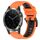 Per Garmin Quatix 5 Sapphire 22mm Cinturino sportivo in silicone bicolore (arancione + nero) Per Garmin Quatix 5 Sapphire 22mm Cinturino sportivo in silicone bicolore (arancione + nero)