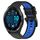 Per Garmin Forerunner 965 22mm Cinturino sportivo in silicone bicolore (nero + blu) Per Garmin Forerunner 965 22mm Cinturino sportivo in silicone bicolore (nero + blu)