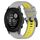 Per Garmin Descent G1 22mm Cinturino sportivo in silicone bicolore (grigio + giallo) Per Garmin Descent G1 22mm Cinturino sportivo in silicone bicolore (grigio + giallo)