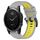 Per Garmin Fenix 5S 20mm Cinturino sportivo in silicone bicolore (grigio + giallo) Per Garmin Fenix 5S 20mm Cinturino sportivo in silicone bicolore (grigio + giallo)