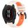 Per Garmin Fenix 7X 26mm Cinturino sportivo in silicone bicolore (Starlight + Orange) Per Garmin Fenix 7X 26mm Cinturino sportivo in silicone bicolore (Starlight + Orange)