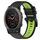 Per Garmin Fenix 5X Sapphire 26mm Cinturino sportivo in silicone bicolore (nero + verde lime)