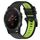 Per Garmin Fenix 5X Plus 26mm Cinturino sportivo in silicone bicolore (nero + verde lime)