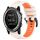 Per Garmin Descent MK 1 26mm Cinturino sportivo in silicone bicolore (Starlight + Orange) Per Garmin Descent MK 1 26mm Cinturino sportivo in silicone bicolore (Starlight + Orange)