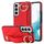 Per Samsung Galaxy S22+ Custodia antiscivolo per telefono in PU con anello a copertura totale con cinturino (rosso) Per Samsung Galaxy S22+ Custodia antiscivolo per telefono in PU con anello a copertura totale con cinturino (rosso)
