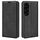 Per Samsung Galaxy S23 FE 5G Custodia per telefono in pelle con ventosa magnetica retro-pelle (nera) Per Samsung Galaxy S23 FE 5G Custodia per telefono in pelle con ventosa magnetica retro-pelle (nera)
