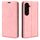 Per Samsung Galaxy S23 FE 5G Custodia in pelle con ventosa magnetica retro-pelle (rosa) Per Samsung Galaxy S23 FE 5G Custodia in pelle con ventosa magnetica retro-pelle (rosa)