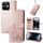 Custodia per cellulare in pelle con fibbia in rilievo con chiusura a quattro foglie per Ulefone Note 16 Pro (oro rosa) Custodia per cellulare in pelle con fibbia in rilievo con chiusura a quattro foglie per Ulefone Note 16 Pro (oro rosa)
