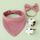 Asciugamano bava di garza di cotone per bambini + set di fascia per capelli con fiocco Bavaglini (rosa gomma)