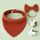 Asciugamano bava di garza di cotone per bambini + Set di fascia per capelli con fiocco Bavaglini (rosso mattone)
