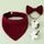 Asciugamano bava di garza di cotone per bambini + Set di fascia per capelli con fiocco Bavaglini (rosso vino)