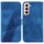 Custodia per telefono in pelle goffrata a forma di 7 per Samsung Galaxy S22 + 5G (blu) Custodia per telefono in pelle goffrata a forma di 7 per Samsung Galaxy S22 + 5G (blu)