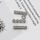 3 pz/set Smart Watch cinturino in silicone fibbia decorazione anello (argento)
