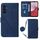 Per Samsung Galaxy S23 FE 5G Crossbody 3D Custodia per cellulare in pelle goffrata (blu) Per Samsung Galaxy S23 FE 5G Crossbody 3D Custodia per cellulare in pelle goffrata (blu)