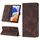 Custodia in pelle goffrata per Samsung Galaxy S23 FE 5G (marrone)