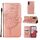 Per Samsung Galaxy S23 FE 5G Custodia in pelle con farfalla goffrata (oro rosa) Per Samsung Galaxy S23 FE 5G Custodia in pelle con farfalla goffrata (oro rosa)