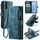Custodia multifunzionale in pelle per Samsung Galaxy S23 5G CaseMe C30 (blu)