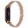 Per Xiaomi Mi Band 4/3 Cinturino universale in metallo con tre perline e diamanti (oro rosa)