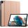 Per Samsung Galaxy Tab A9 Custer Custodia per tablet in pelle con supporto a 3 pieghe in puro colore (oro rosa) Per Samsung Galaxy Tab A9 Custer Custodia per tablet in pelle con supporto a 3 pieghe in puro colore (oro rosa)