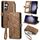 Custodia in pelle per Samsung Galaxy S23 FE 5G con cerniera geometrica e fibbia laterale (marrone) Custodia in pelle per Samsung Galaxy S23 FE 5G con cerniera geometrica e fibbia laterale (marrone)