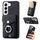 Per Samsung Galaxy S22 5G Custodia per cellulare con anello in pelle effetto pelle galvanica (nero) Per Samsung Galaxy S22 5G Custodia per cellulare con anello in pelle effetto pelle galvanica (nero)