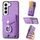 Per Samsung Galaxy S22 5G Custodia per cellulare con anello in pelle effetto pelle galvanica (viola) Per Samsung Galaxy S22 5G Custodia per cellulare con anello in pelle effetto pelle galvanica (viola)