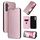 Per Samsung Galaxy M34 5G Custodia per cellulare in pelle con texture in fibra di carbonio (rosa) Per Samsung Galaxy M34 5G Custodia per cellulare in pelle con texture in fibra di carbonio (rosa)