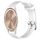 Per GarminMove Trend 20mm cinturino in silicone testurizzato con diamanti (bianco)
