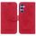 Per Samsung Galaxy S23 FE 5G Custodia in pelle goffrata farfalla rosa (rossa) Per Samsung Galaxy S23 FE 5G Custodia in pelle goffrata farfalla rosa (rossa)