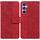Per Samsung Galaxy S23 FE 5G Custodia in pelle goffrata geometrica (rossa) Per Samsung Galaxy S23 FE 5G Custodia in pelle goffrata geometrica (rossa)