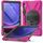 Per Samsung Galaxy Tab S9 / S8 / S7 Impugnatura rotante Custodia per tablet in TPU + PC (rosa rossa) Per Samsung Galaxy Tab S9 / S8 / S7 Impugnatura rotante Custodia per tablet in TPU + PC (rosa rossa)