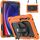 Per Samsung Galaxy Tab S9 / S8 / S7 Custodia in silicone + tablet PC (arancione + nero) Per Samsung Galaxy Tab S9 / S8 / S7 Custodia in silicone + tablet PC (arancione + nero)