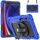 Per Samsung Galaxy Tab S9 / S8 / S7 Custodia in silicone + tablet PC (blu scuro + nero) Per Samsung Galaxy Tab S9 / S8 / S7 Custodia in silicone + tablet PC (blu scuro + nero)